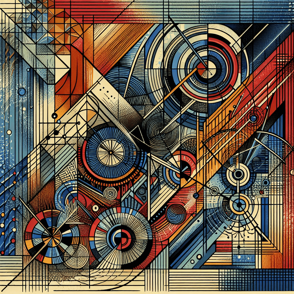 Create an image that combines elements of ancient geometric solutions with futuristic mathematical concepts, symbolizing the evolution and future direction of mathematics.