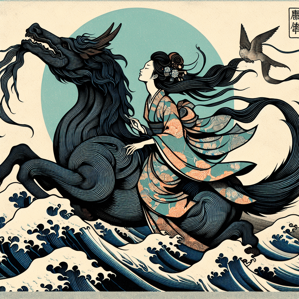 Create an image depicting the concept of Hexagram 57 – The Gentle (Wind), symbolizing subtle, steady improvements in AI development.