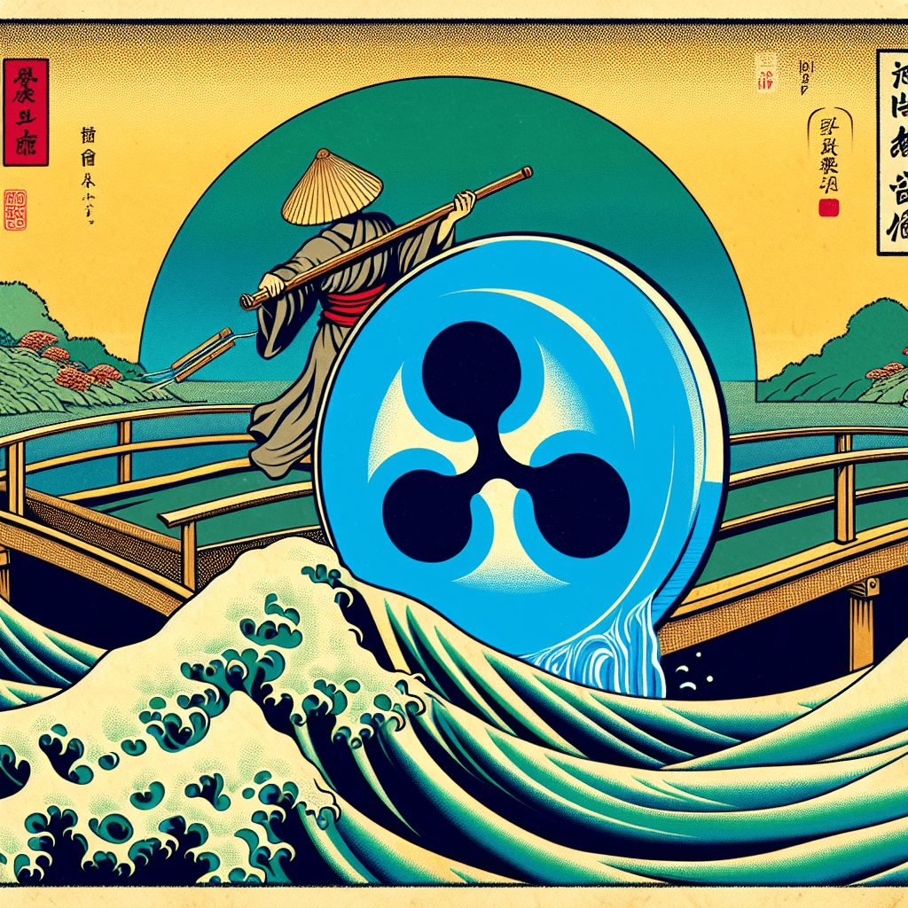 Create an image that represents Ripple's XRP as water, symbolizing the flow of value.