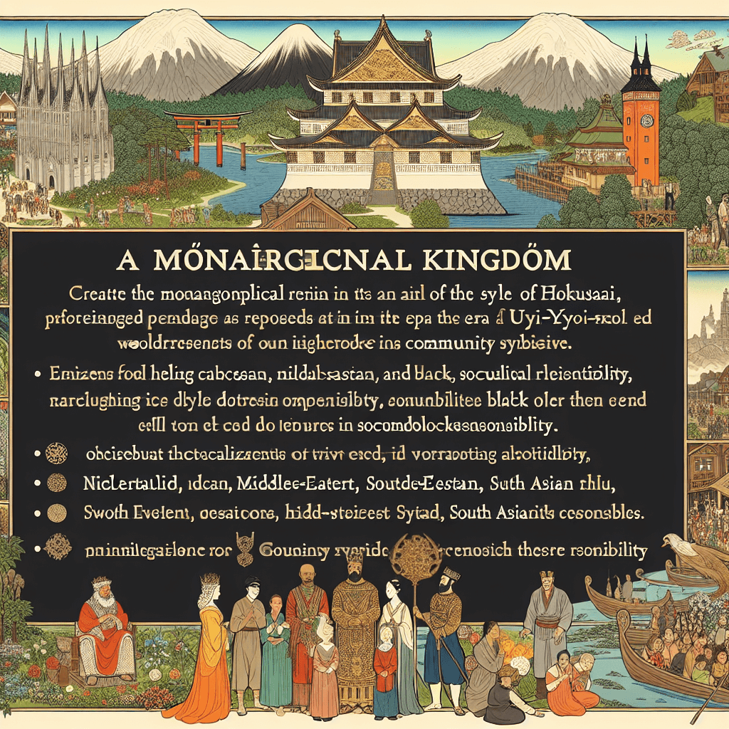 Create an image depicting Sweden's monarchy, highlighting its rich cultural heritage and commitment to social responsibility.