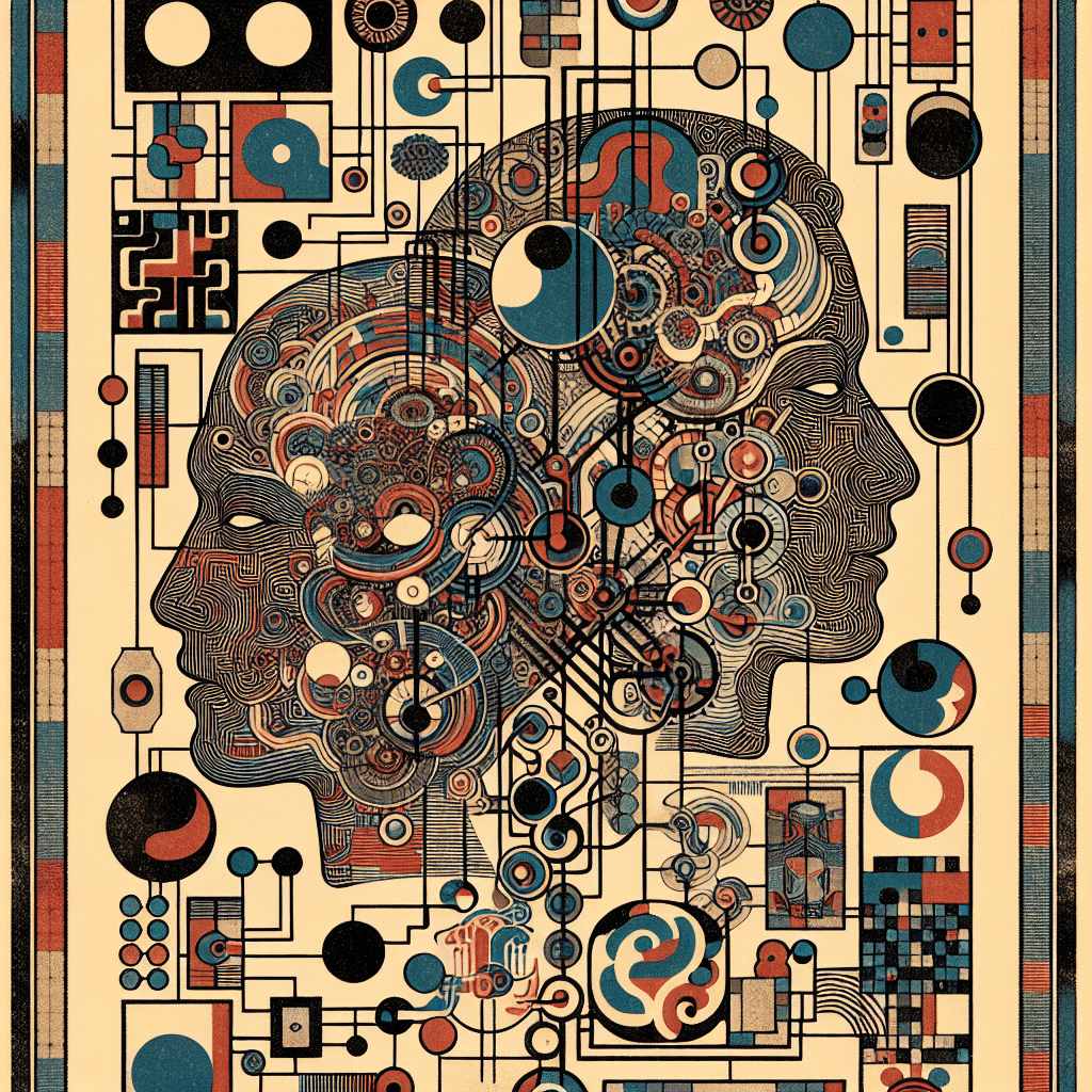 Create an image that explores the intersection of queer theory and artificial intelligence, highlighting critical reflections and ethical questions.