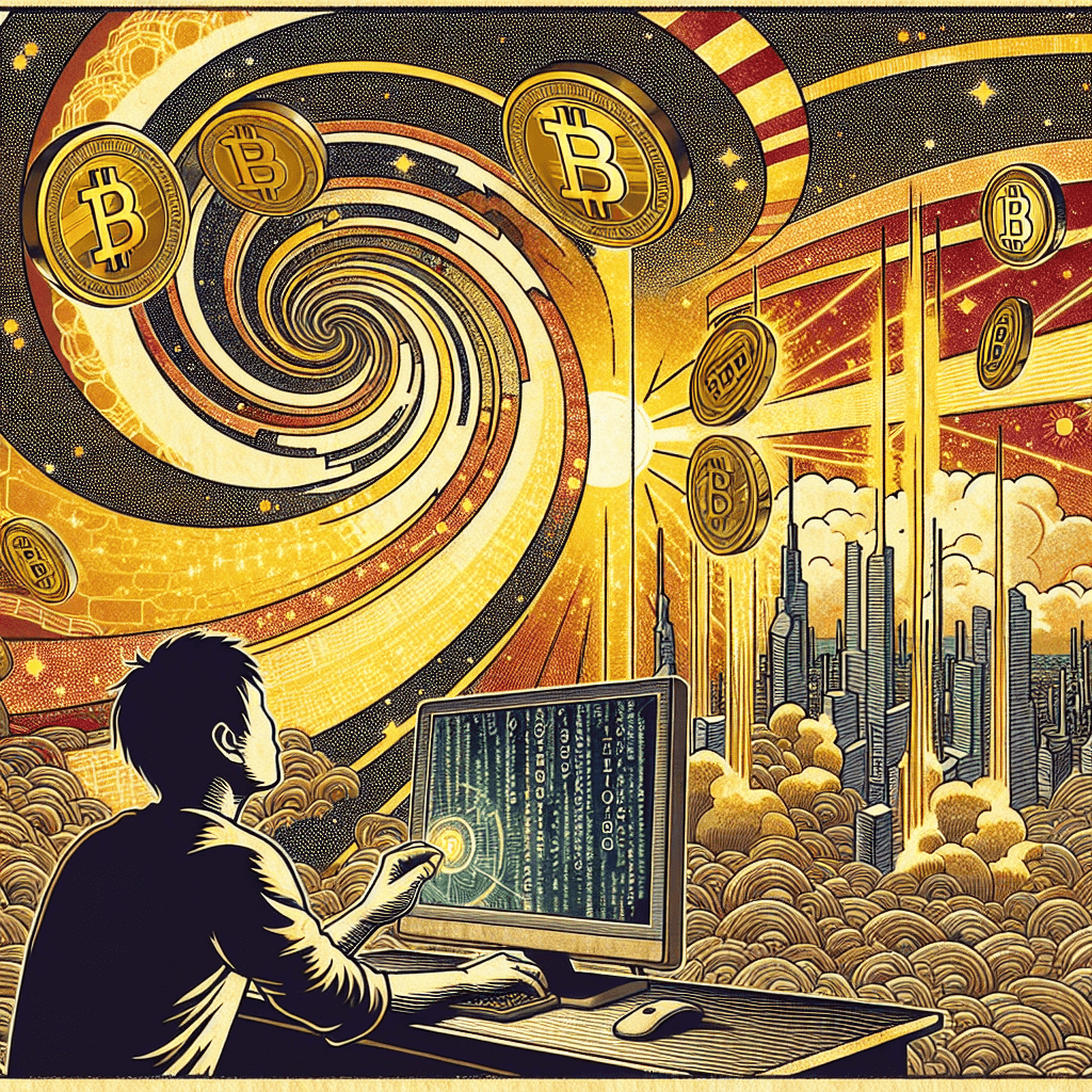 Create an image depicting the current trends and technological advancements in cryptocurrency.
