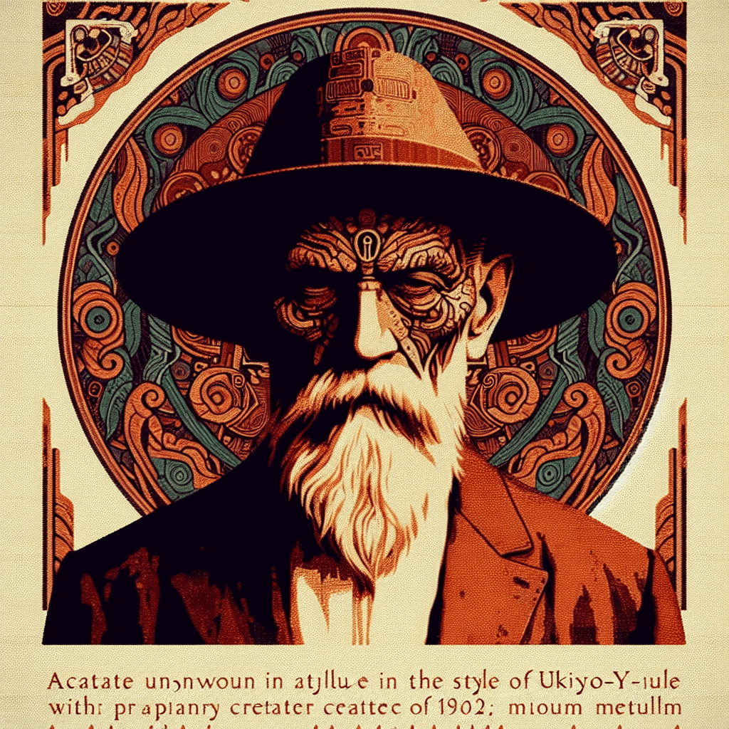 Create an image of Don Silvio Manuel, an enigmatic Toltec sorcerer, embodying mystery and ancient wisdom.