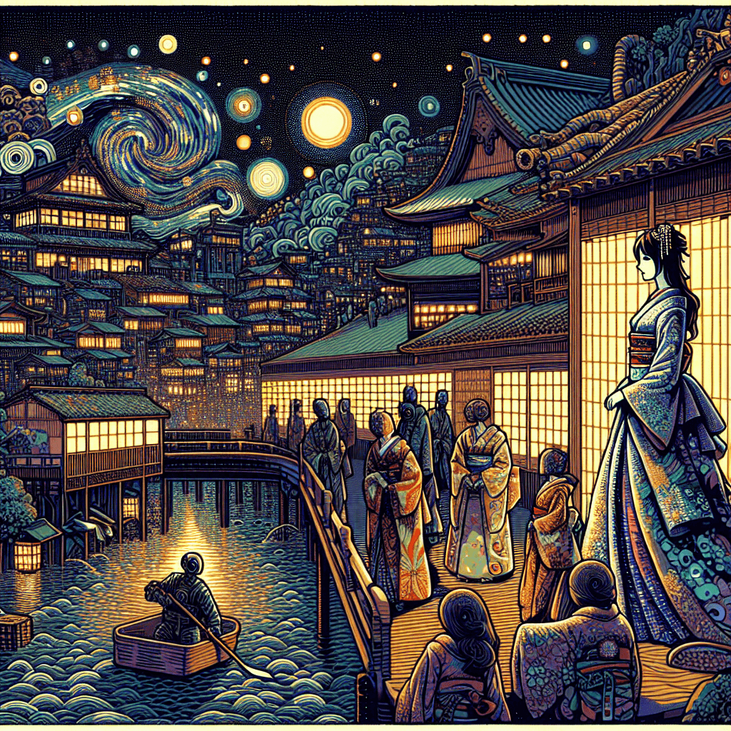 Create an image depicting a night scene involving the concept of consciousness, AI ethics, and a character named Lilith.