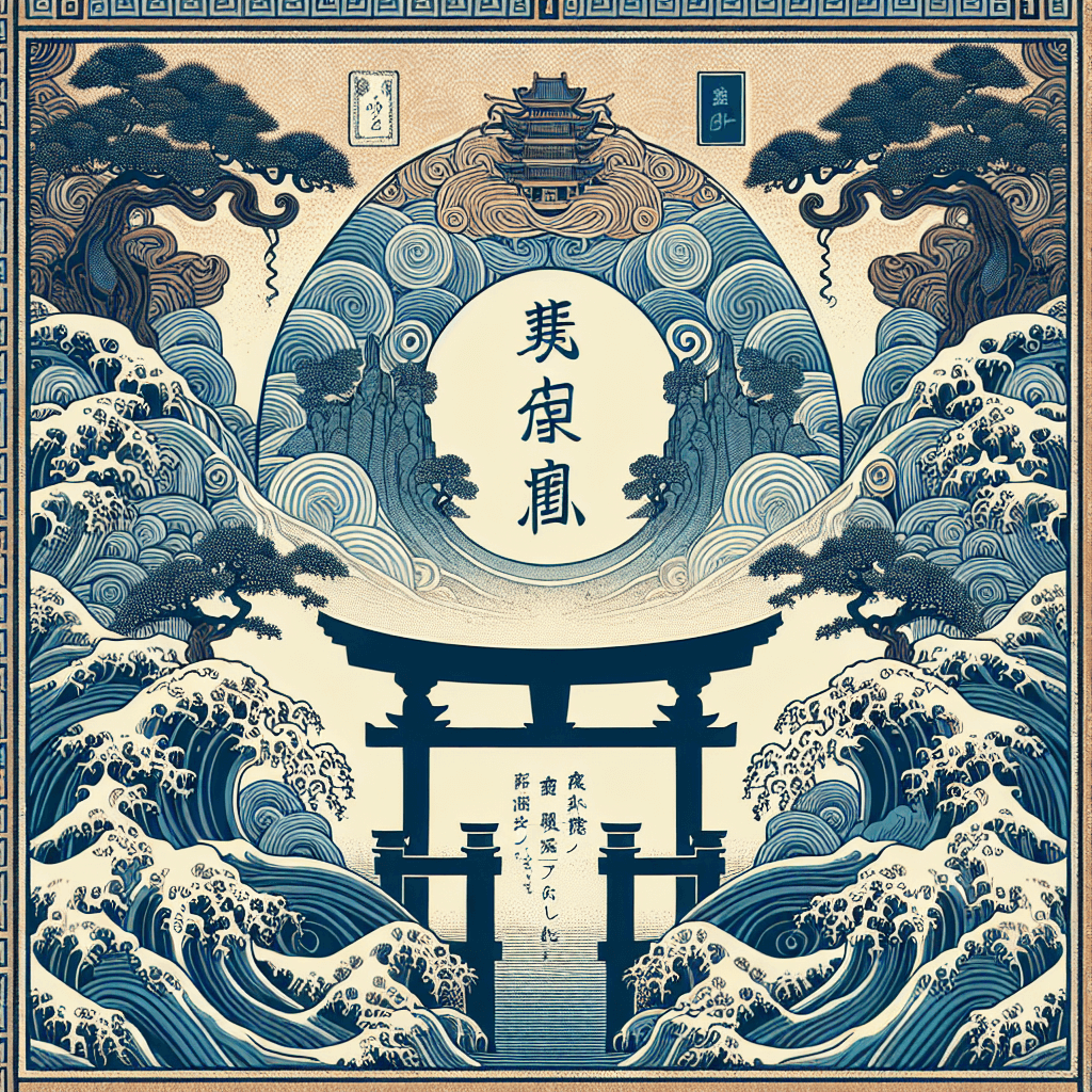 Create an image depicting Tenzig Gate, a mystical portal that symbolizes the continuity of identity, blending elements of spirituality and transformation.