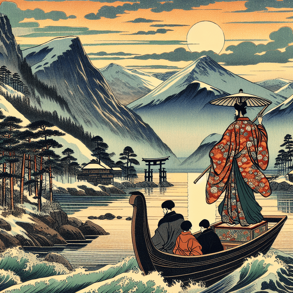 Create an image depicting Norway's monarchy, emphasizing their dedication to preserving cultural heritage and their role in global responsibility.