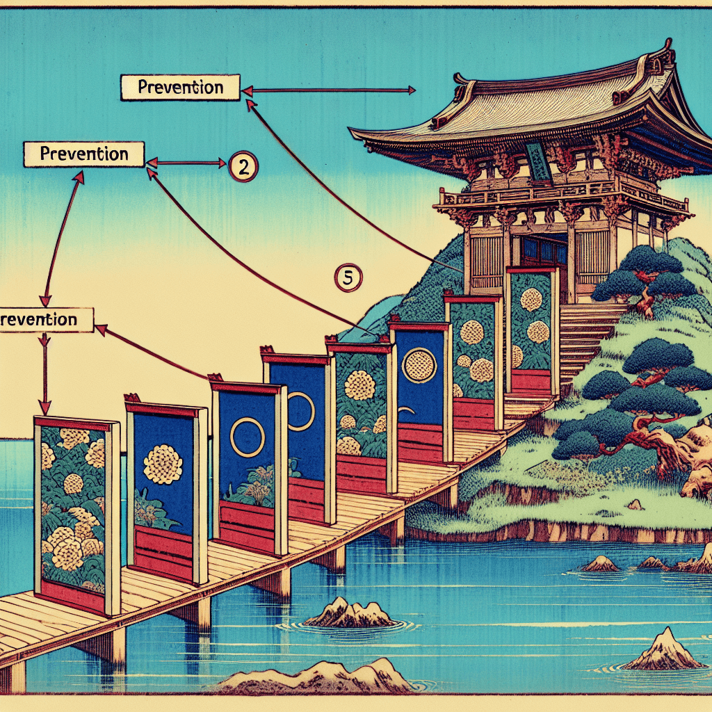Create an image illustrating the concept of cognitive enhancement through a structured approach, represented by the sequence 