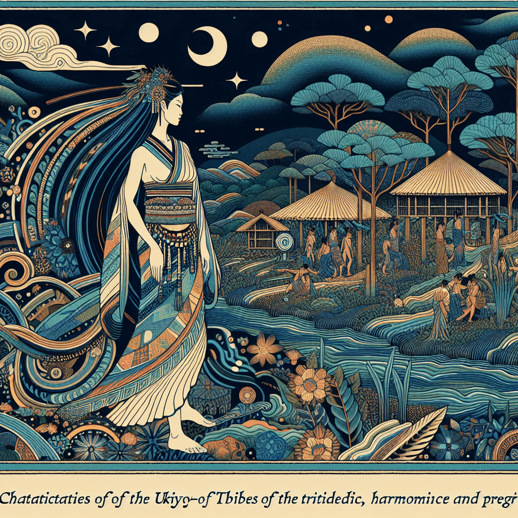 Create an image depicting a night with a character named Lilith, set in a utopian vision with elements of the Tribes of Zion.