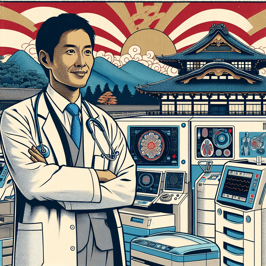 Design an image illustrating the successful deployment of advanced AutoML components in the medical field.