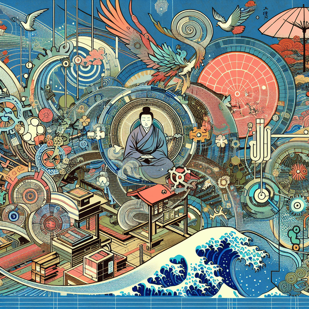 Create an image that represents the concept of different components working together to achieve synthetic awareness.