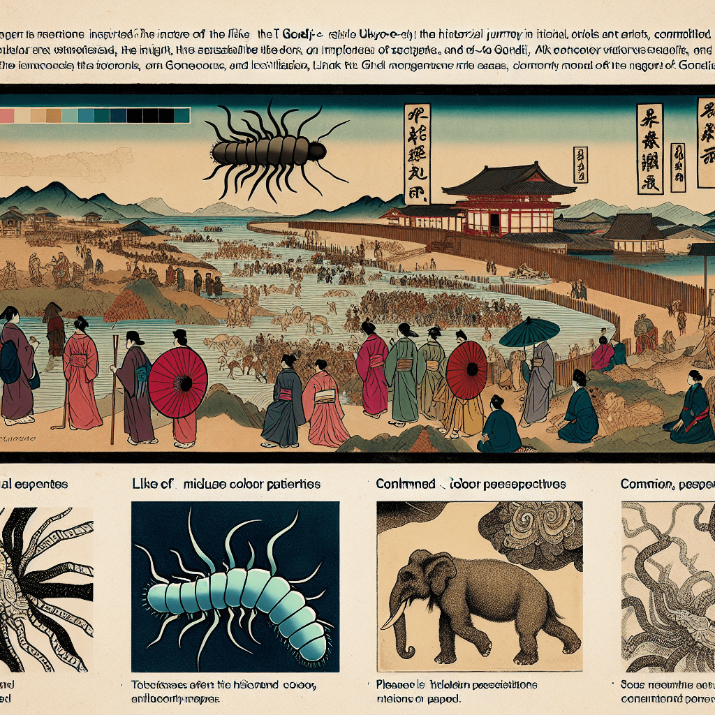 Create an image depicting the historical journey of T. gondii, illustrating its impact and presence across different eras.