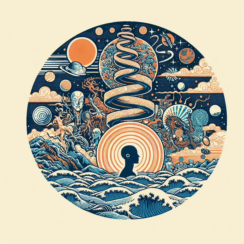 Create an image representing the range of consciousness or sentience in the universe as depicted in Orson Scott Card's works.