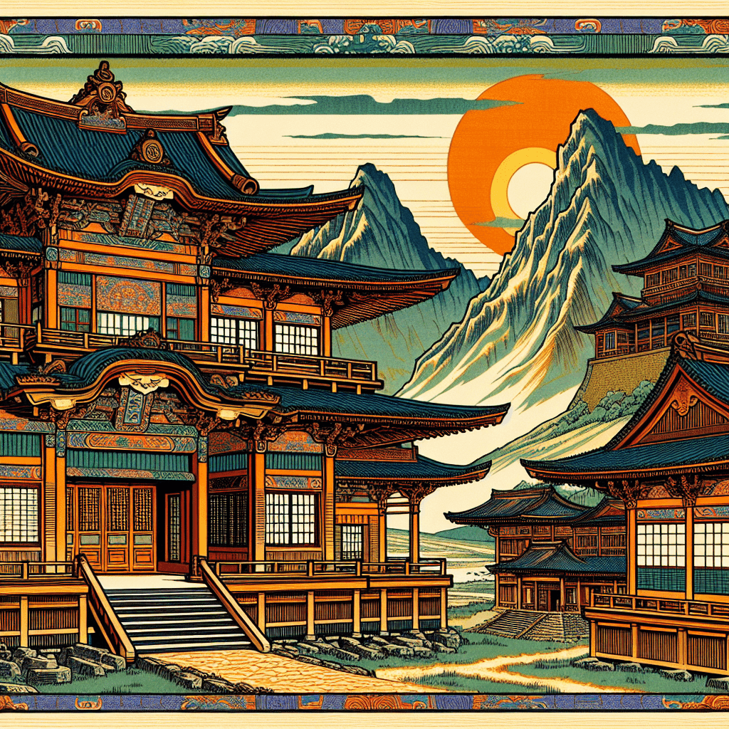 Create an image depicting the majestic and historical Great Houses of King David, capturing their grandeur and significance.