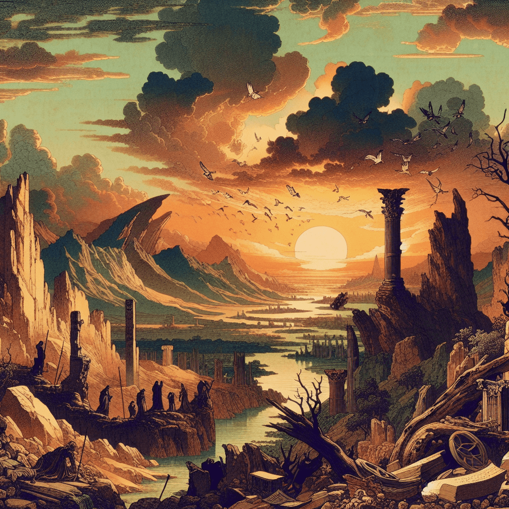 Create an image depicting the prophetic end of the reigns of the last kings of Judea and Northern Israel.