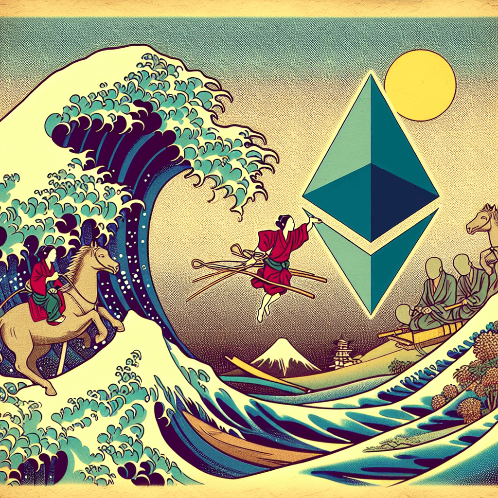 Create an image that represents Ethereum's Ether as air, symbolizing the breath of innovation.