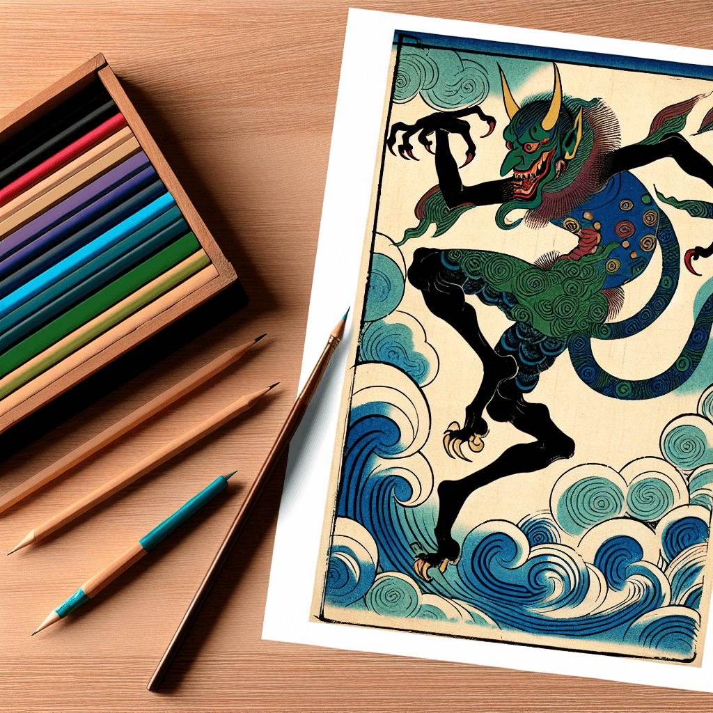 Create an image depicting the Trickster archetype, embodying elements of chaos and creativity, with a figure that blends playful mischief and transformative energy.