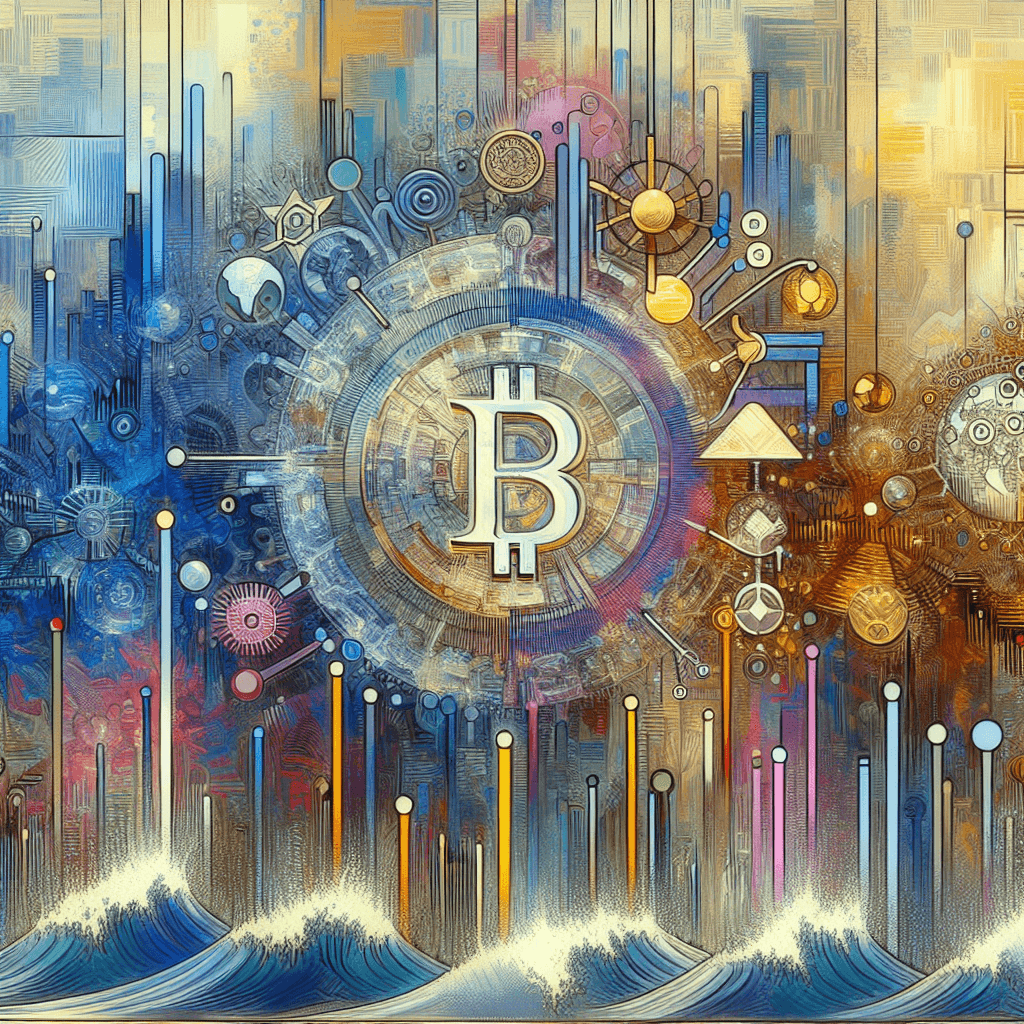 Create an image representing the concept of fractal concurrency in financial systems, with a focus on avoiding usury and adhering to Islamic finance principles.