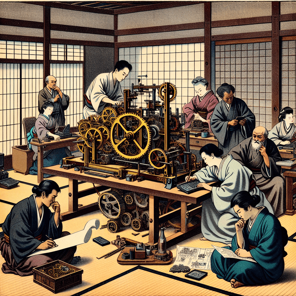 Create an image depicting a harmonious and cohesive team working together in an AI research and development setting, inspired by the concept of a family unit.