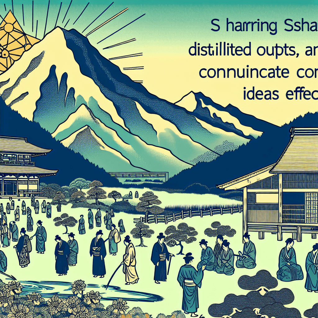 Create an image that represents the revolutionary concept of sharing distilled outputs, emphasizing the transformative impact of simplifying and communicating complex ideas effectively.