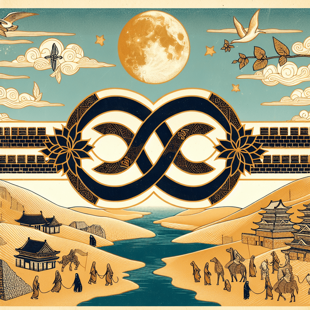 Create an image depicting the concept of 'Wall Consciousness,' symbolizing the cultural connection and bridging between Israel and the UAE.