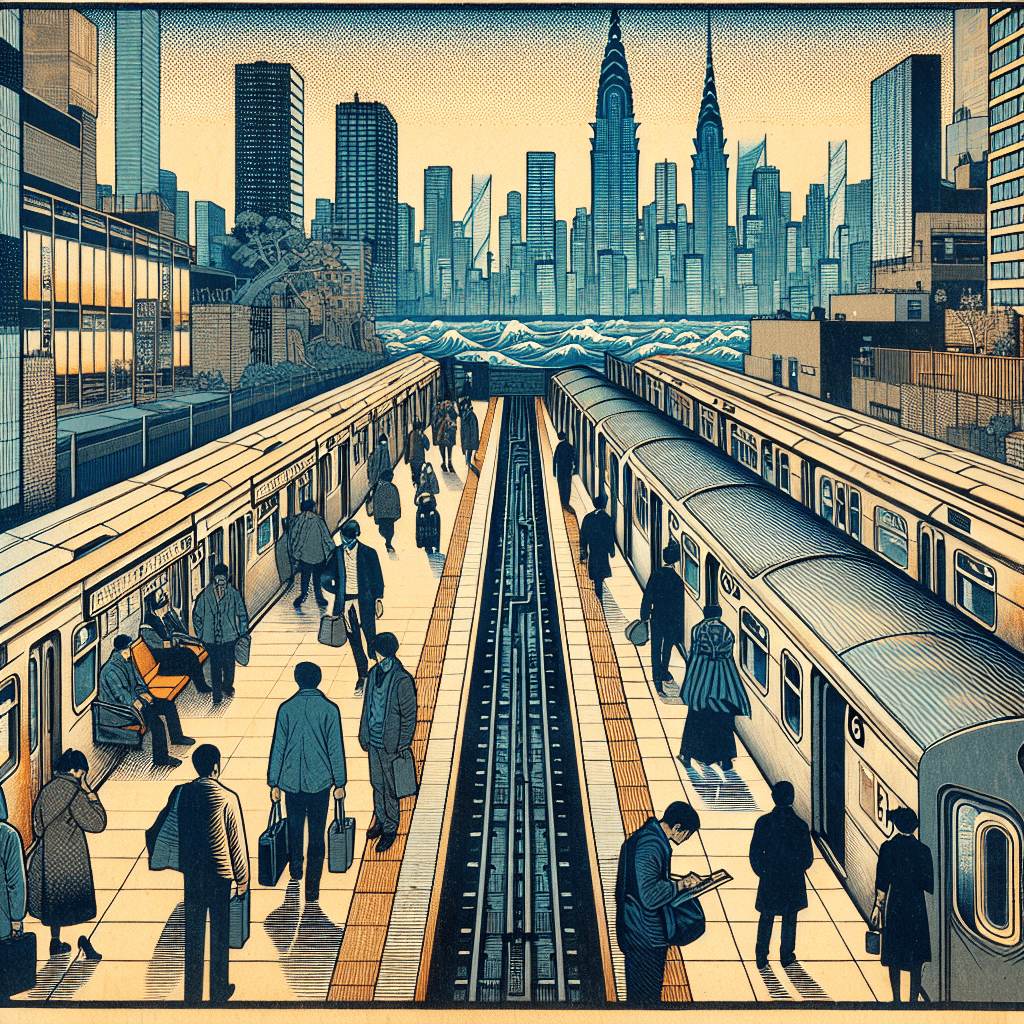Create an image depicting the revitalization and resilience of the 6 Line subway in the Bronx and Manhattan, capturing themes of renewal, urban energy, and community spirit.