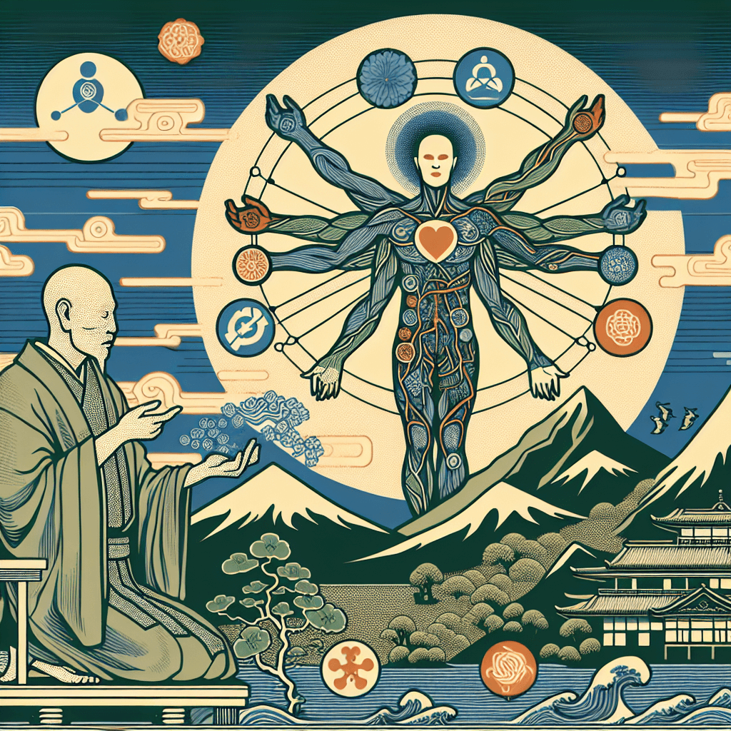 Create an image depicting interconnected systems, symbolizing unity and collaboration, with a focus on philanthropy as a central, unifying element.