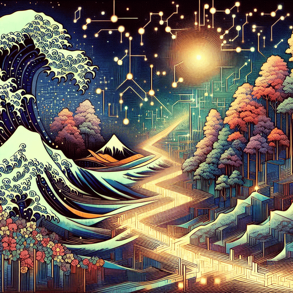 Create an image depicting clarity and lucidity as guiding principles in cryptocurrency decision-making, symbolized by a clear, light-filled path through a complex, digital landscape.