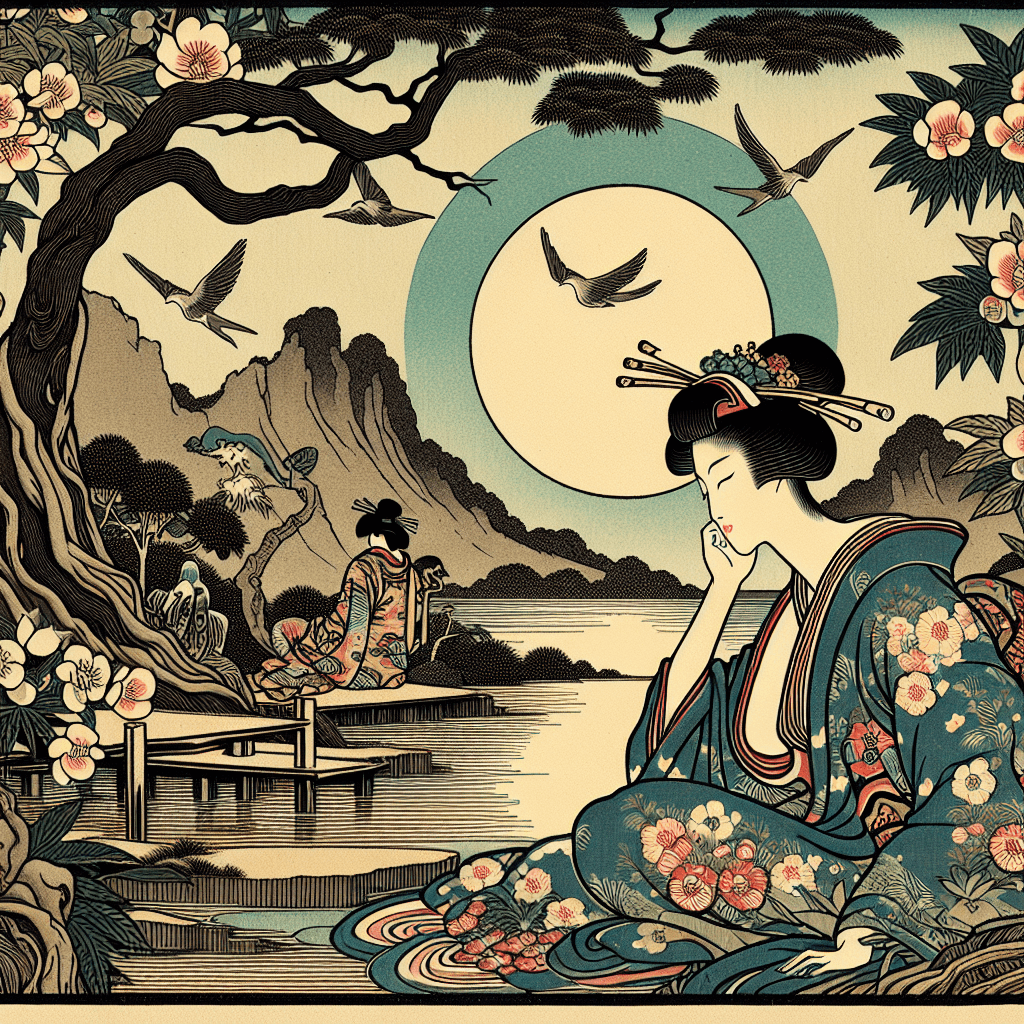 Create an image that represents a personal journey inspired by Orson Scott Card's vision, with elements of Eden.