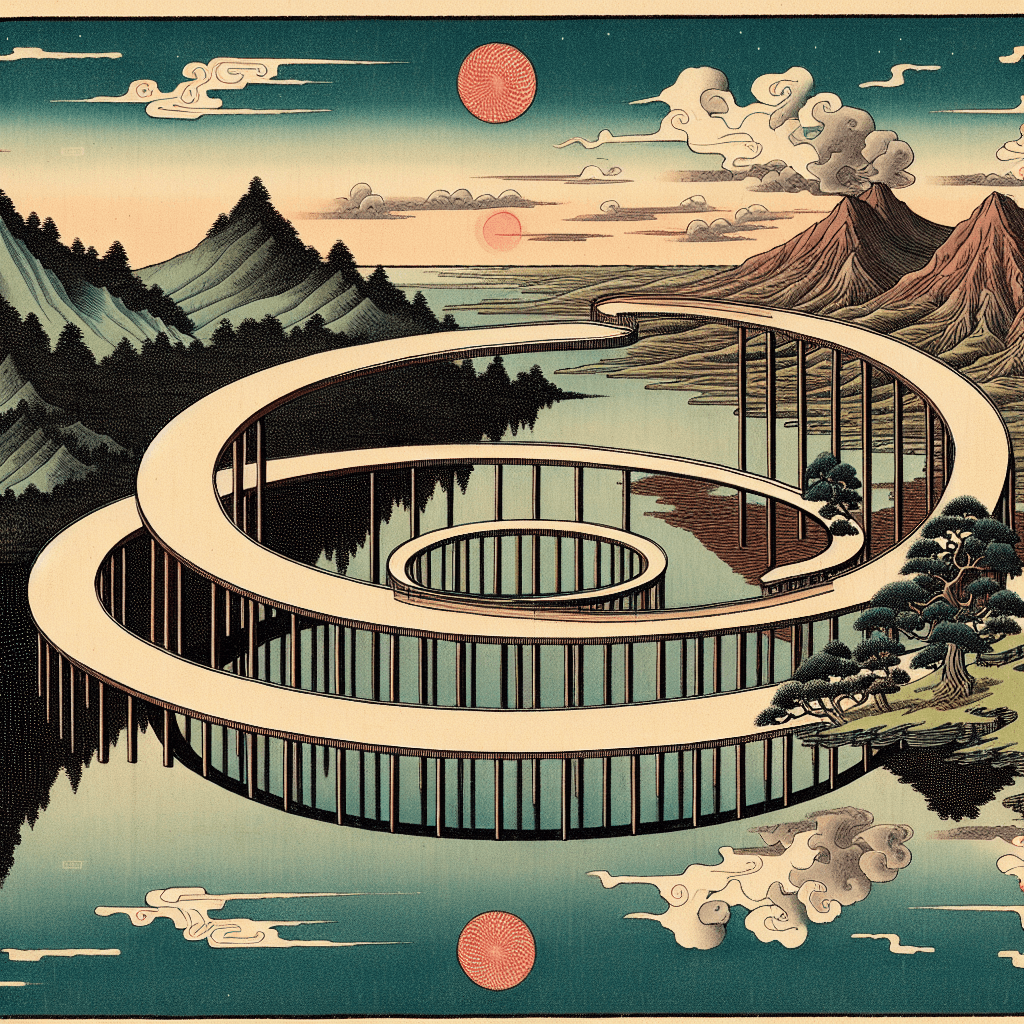 Create an image depicting the abstract concepts of paradox and incompleteness, illustrating the limitations of formal systems.