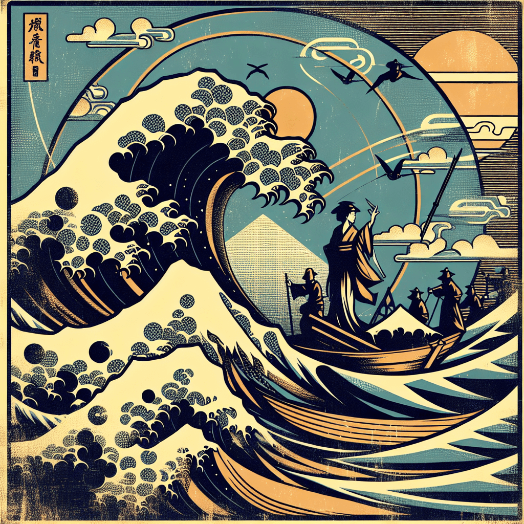 Create an image depicting the concept of ethical oversight in high-performance computing and large-scale neural networks, inspired by the theme of Hexagram 26 – Taming Power of the Great.