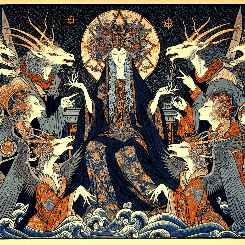 Create an image depicting the mystical and mythical concept of Lilith as per Kabbalistic tradition in the context of Medieval Iberia.