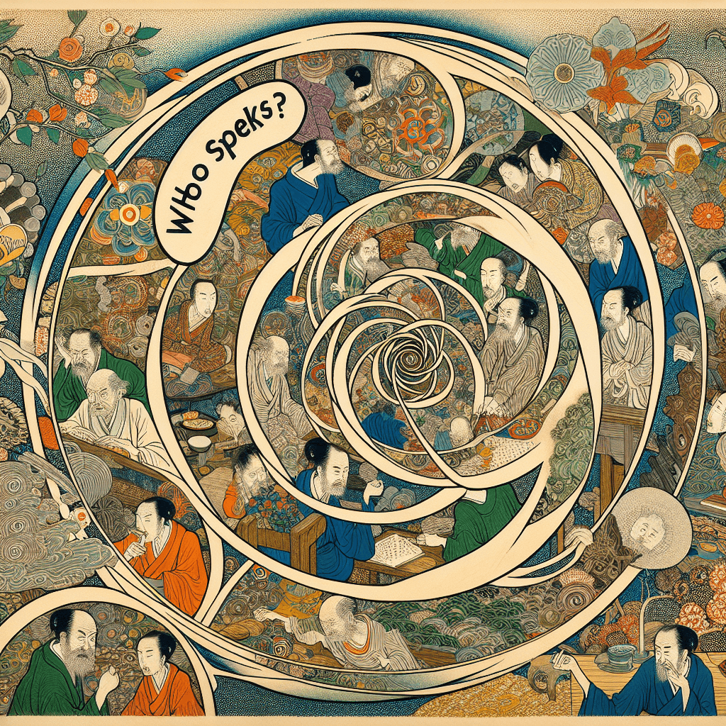 Create an image exploring the themes of agency and subjectivity, focusing on the question 