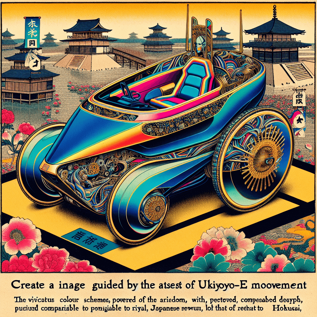 Create an image of a futuristic AI-powered car named 