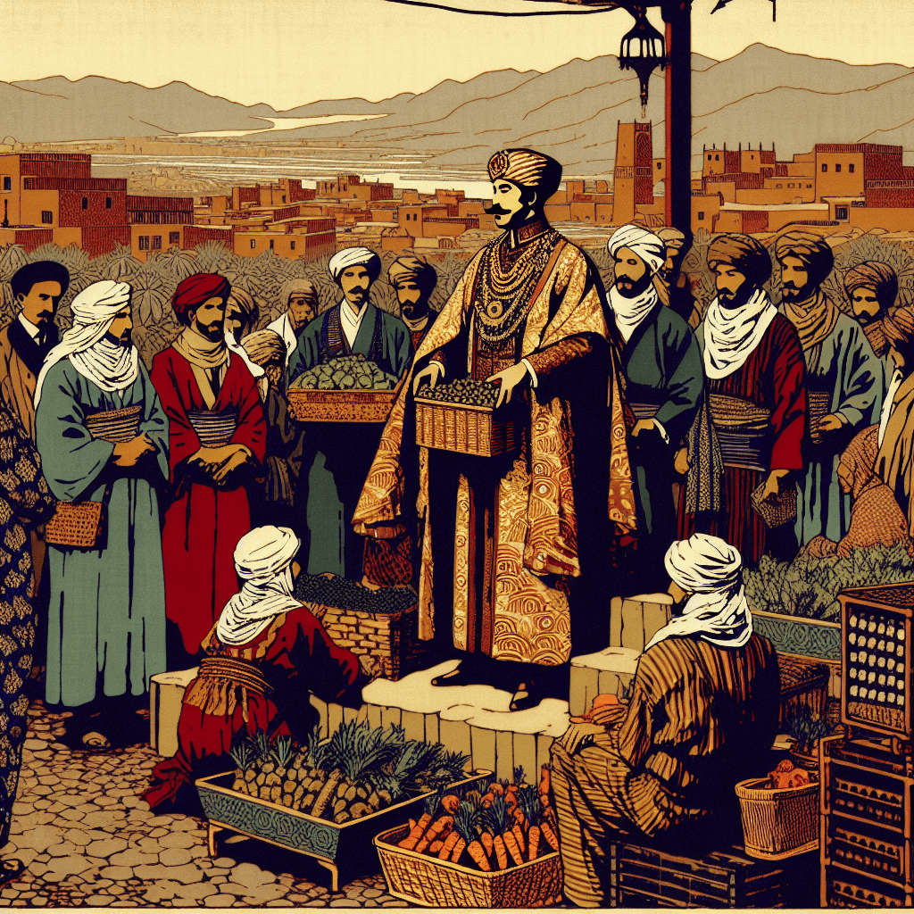 Create an image depicting the Moroccan monarchy engaged in various cultural, social, and developmental initiatives, highlighting their influence and interests in modern Morocco.