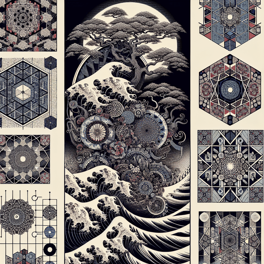 Create an image illustrating the concept of fractals and exotic mathematical functions, emphasizing the challenge to traditional smoothness assumptions.
