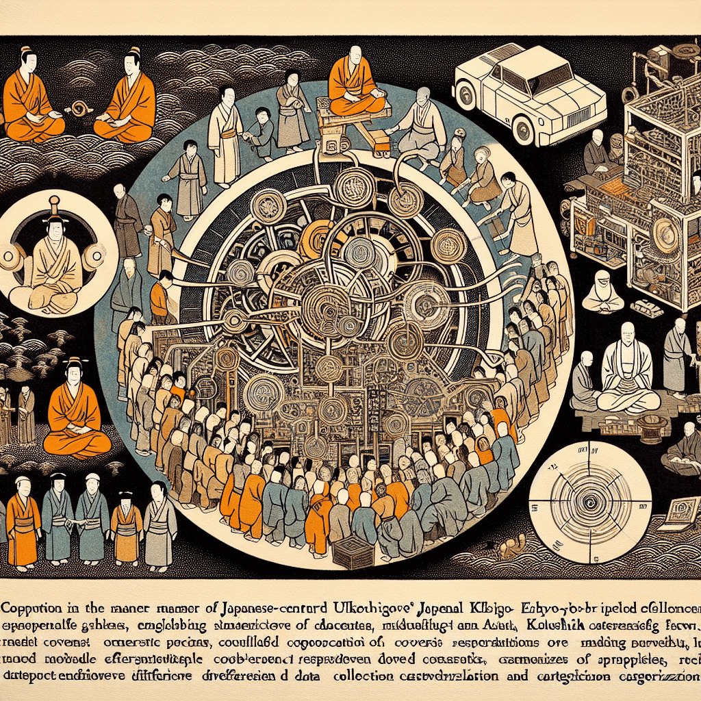 Create an image depicting the development of inclusive AI through diverse data collection and classification guidelines, emphasizing collaboration and representation across different communities.