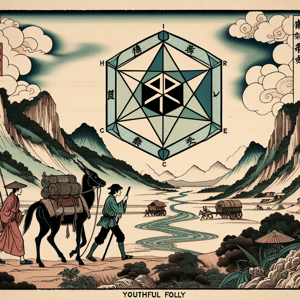 Create an image depicting a hexagram symbolizing 