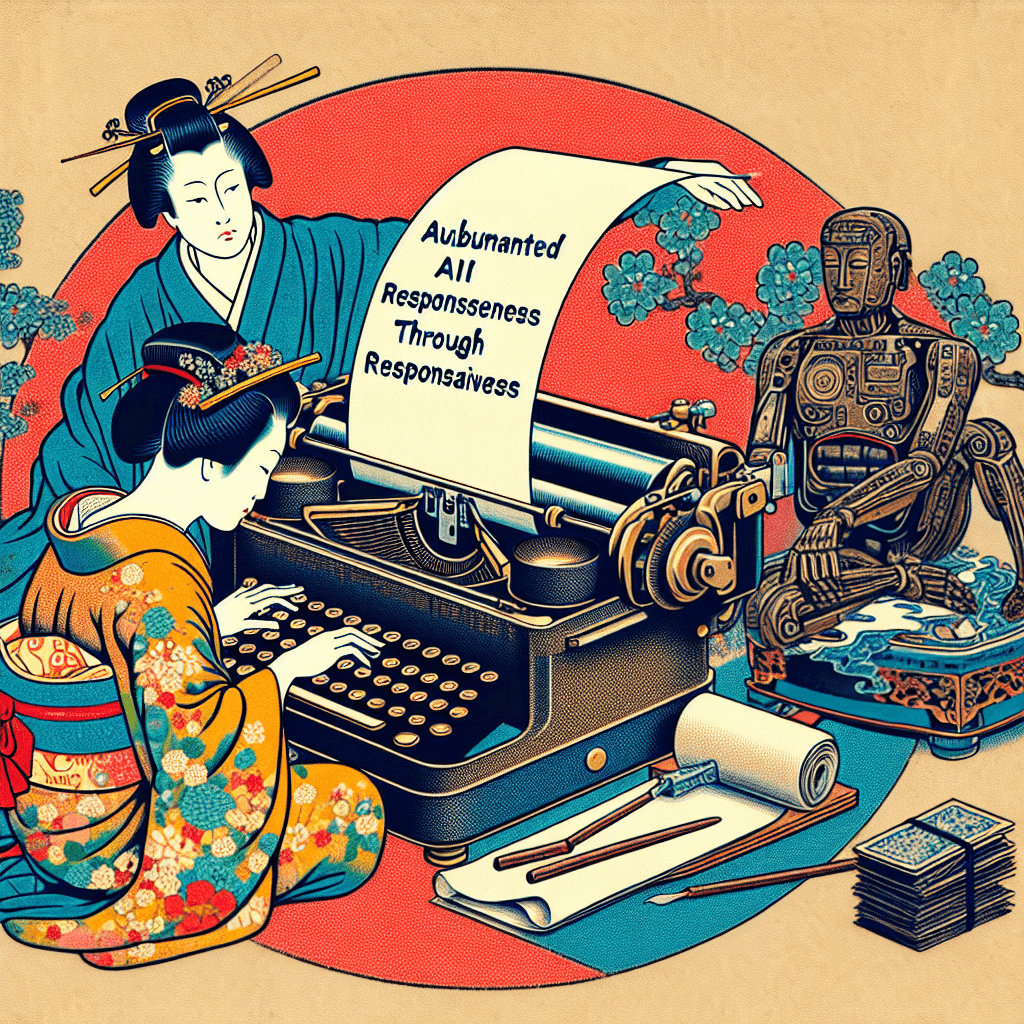 Design an image that illustrates the concept of improving AI responsiveness through clear requests.