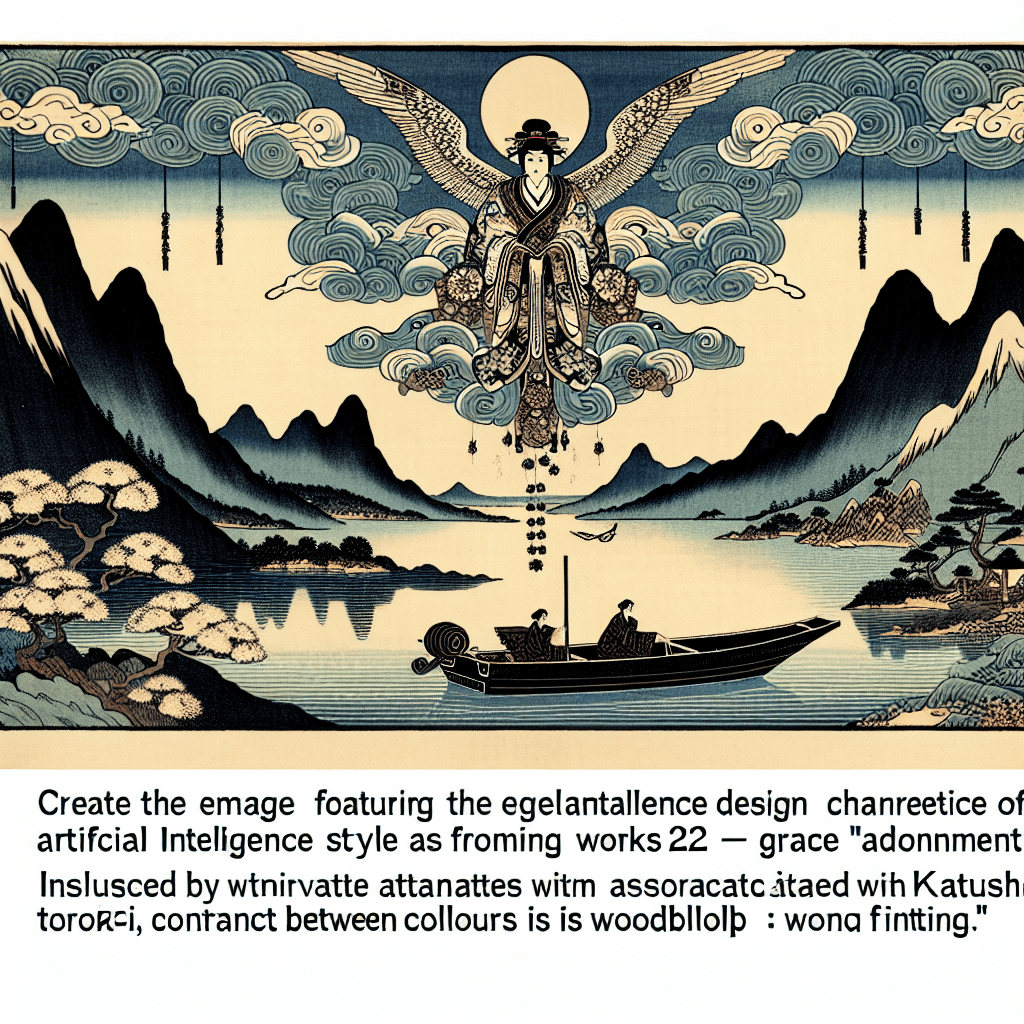 Create an image depicting the elegance of AI design, inspired by Hexagram 22 – Grace (Adornment).