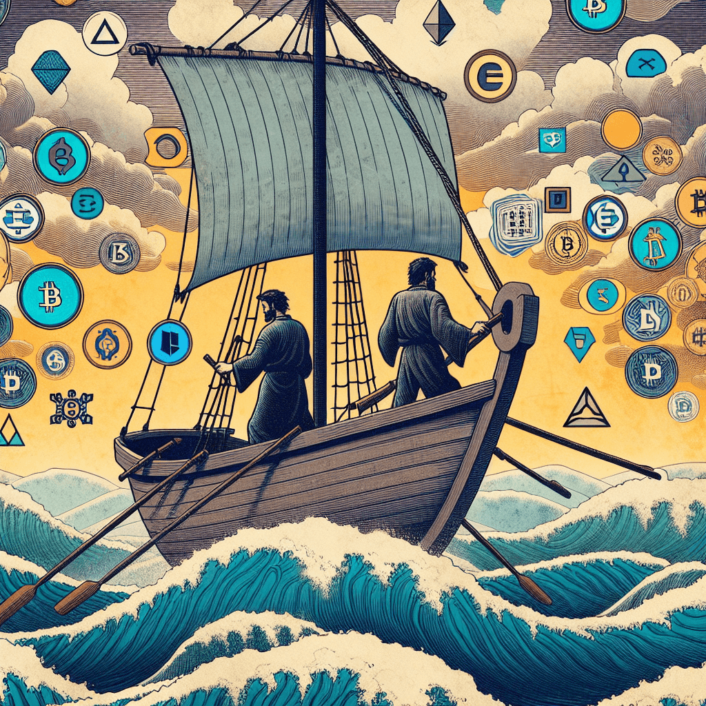 Create an image representing the concept of guiding the cryptocurrency market towards fairness, taking into account ethical and regulatory considerations.