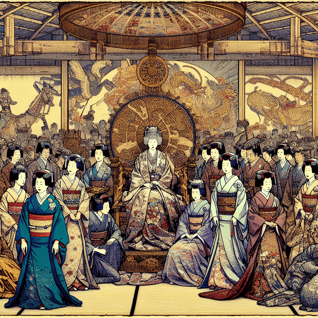 Create an image that captures the essence of the British Monarchy, blending elements of tradition, influence, and modernity.