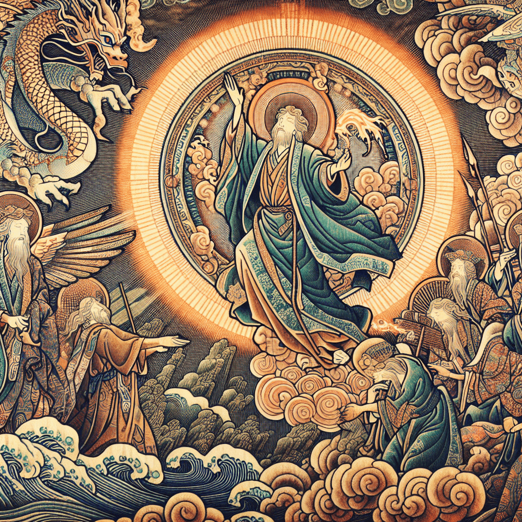 Create an image depicting Prophet Elisha performing a miracle.