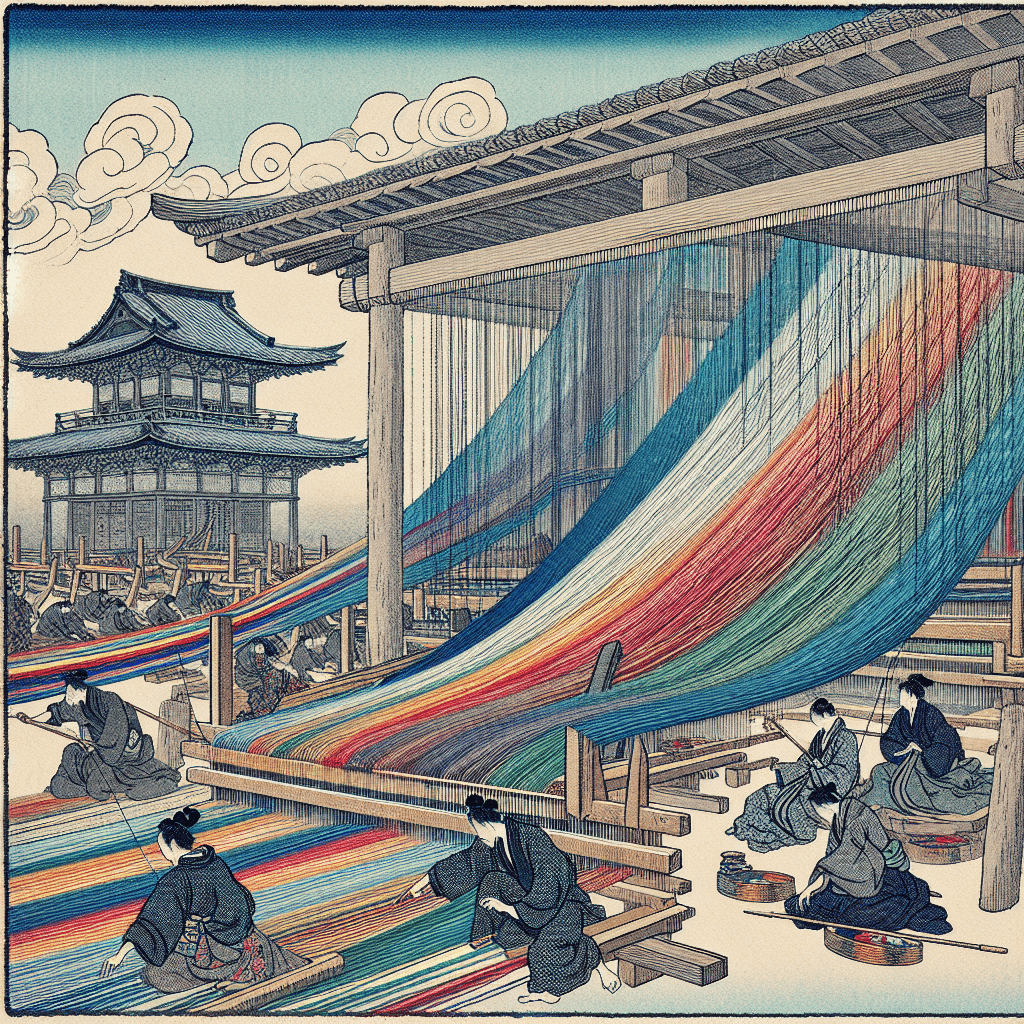 Create an image depicting a tapestry being woven, symbolizing the building of diplomatic alliances, with threads representing various cultures and nations coming together harmoniously.
