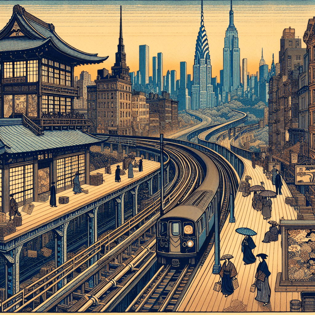 Create an image depicting the early subway extensions into the Bronx, illustrating the historic development and expansion of the subway system as it forged a path northward.