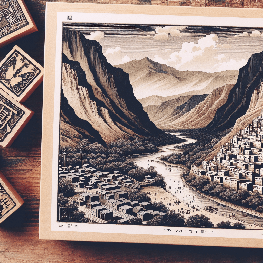 Create an image depicting the Valley of Hinnom, capturing its historic and biblical legacy with ancient echoes resonating through the landscape.