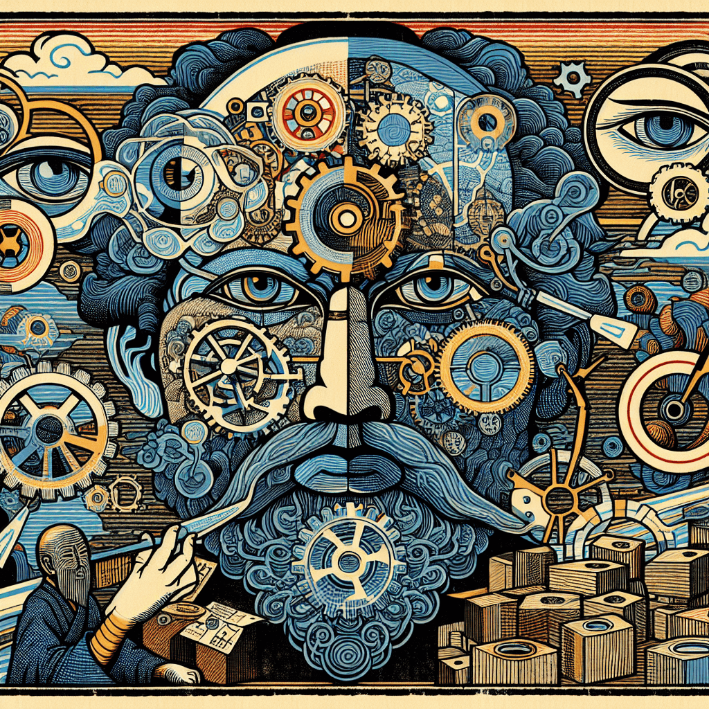 Create an image depicting the concept of transparency and consistency through the symbolic alignment of watchers and caretaker logs, perhaps using elements like interconnected gears or transparent layers to illustrate seamless integration and oversight.