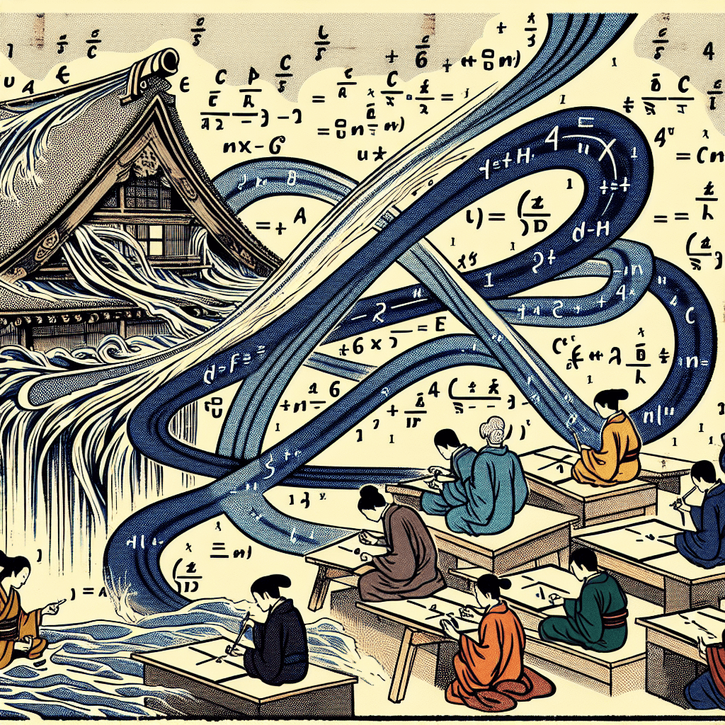 Create an image that visually represents the connection between symbolic manipulation and problem-solving in algebra, focusing on variables and equations.