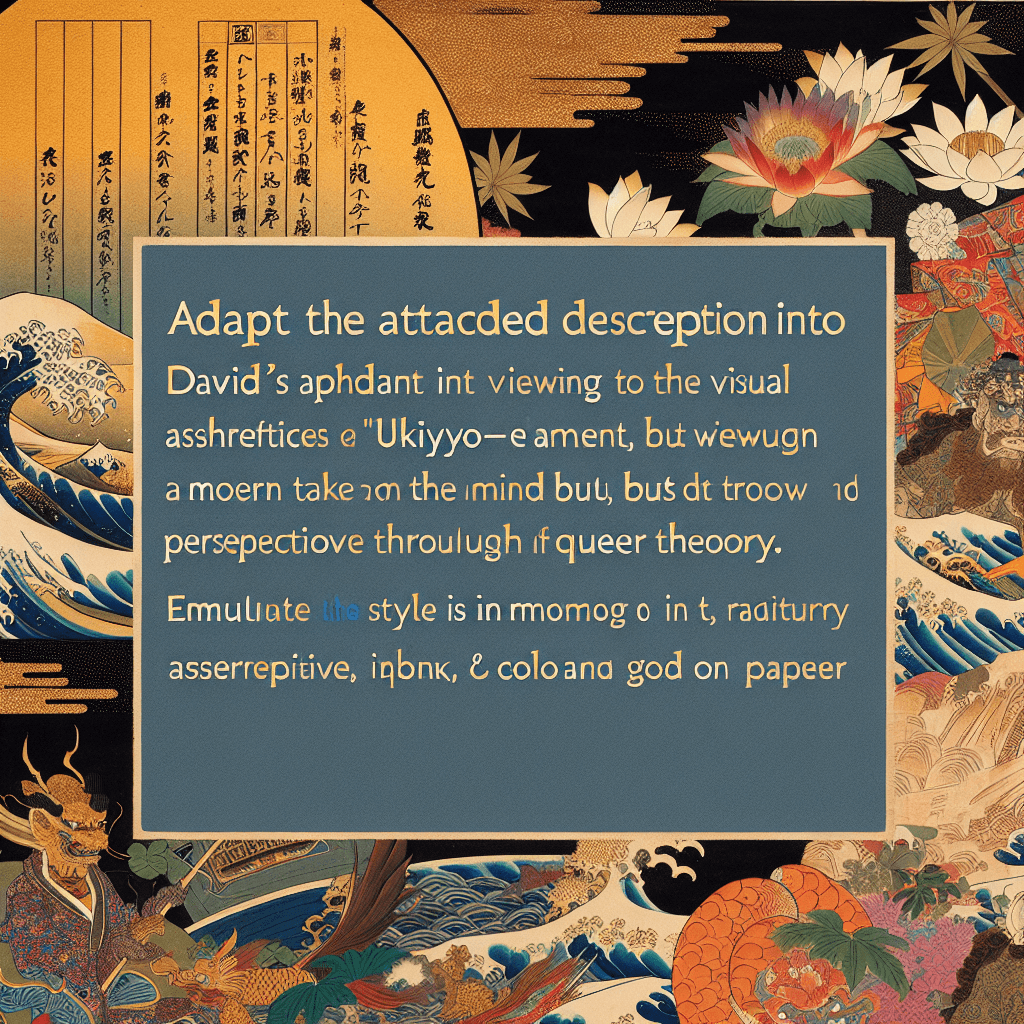 Create an image representing a modern interpretation of David's Lament through the lens of Queer Theory.