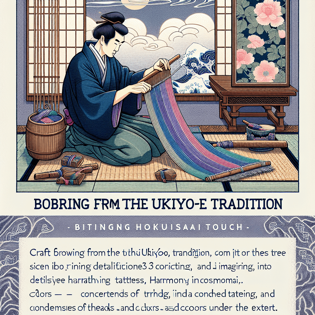 Create an image of a skilled artisan delicately weaving intricate patterns, symbolizing the art of blending subtle details into a harmonious tapestry.