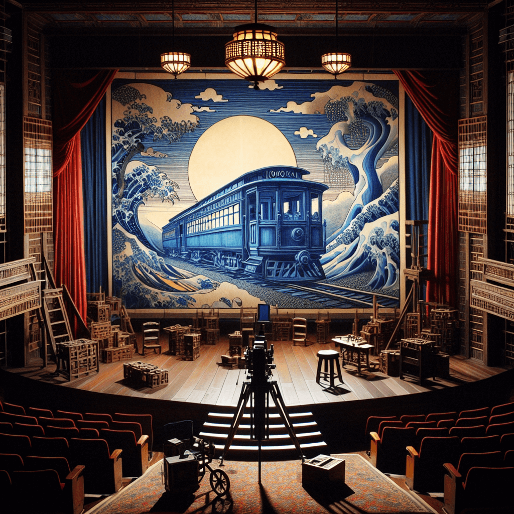 Create an image depicting a scene from Thornton Wilder's 